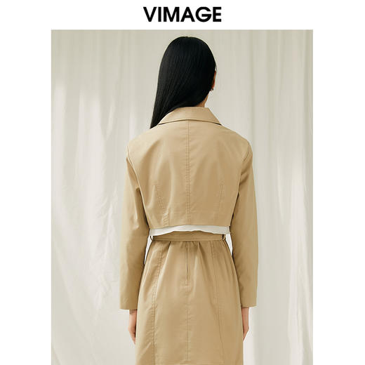 VIMAGE纬漫纪春季新款百搭修身显瘦短款外套V1903509 商品图5