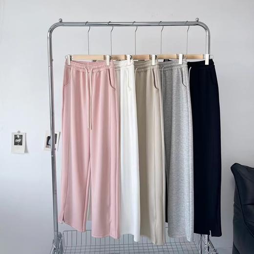 【YW】无忧购高腰弹力腰围空气棉云朵裤腿开叉阔腿裤8566  （2.17截单后7天发货)25年清仓捡漏 商品图1