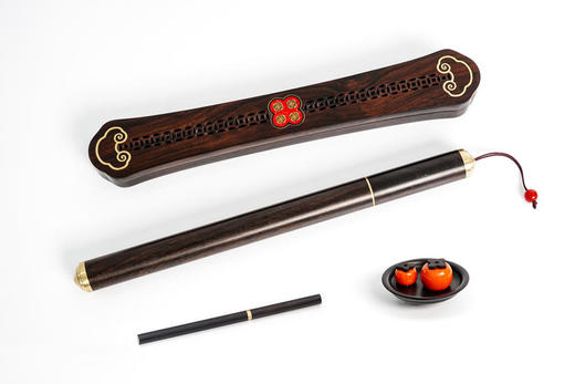 柿柿如意-- 黑檀四件套香礼盒（含富森红土沉香7克） 商品图1