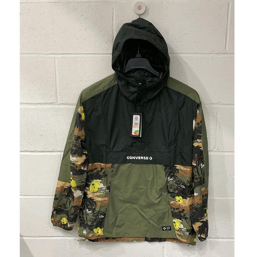 CONVERSE/匡威 男士新款黑绿拼色印花连帽休闲潮流卫衣 商品图1
