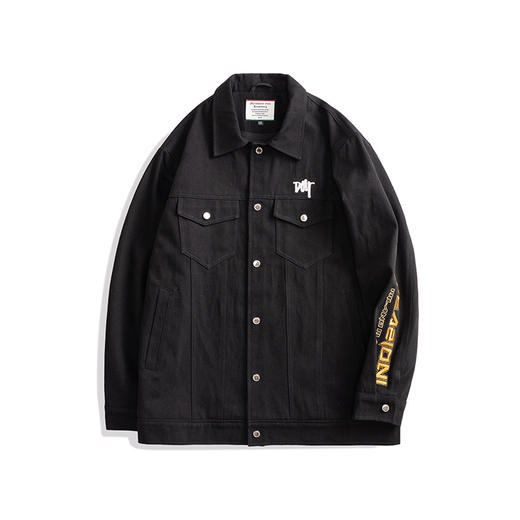 【新款DMH】大依优型大码男装字母刺绣外套夹克胖子加肥加大宽松休闲上衣 商品图4