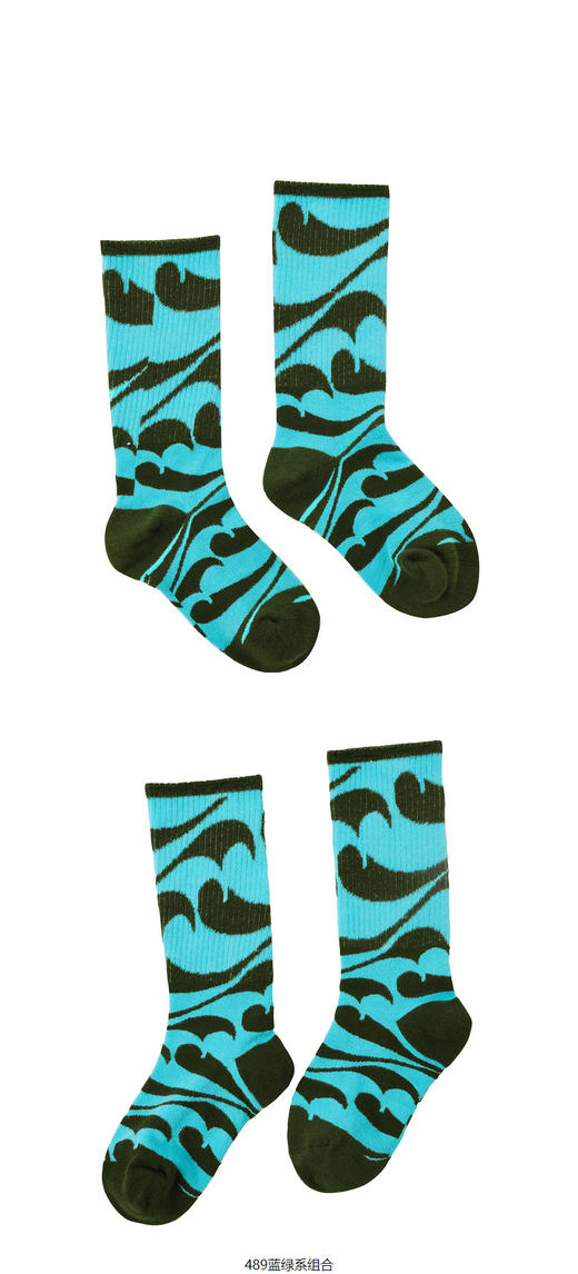 jnby  23年春款   原创图案印花高筒袜子  6N3N13040 商品图4