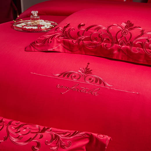 多喜爱 婚庆床上用品四件套 你是唯一/臻爱/鸿运当头/幸福绽放（红）/花开爱恋/为爱绽放/名门世家 cs 商品图14