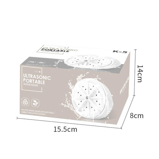 「一机多用！迷你洗衣机」便携式迷你洗衣机 涡轮旋转清洗机懒人洗衣生活电器 商品图4