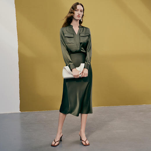 EITIE爱特爱夏季新款高腰显瘦气质半身裙半裙7306009 商品图1