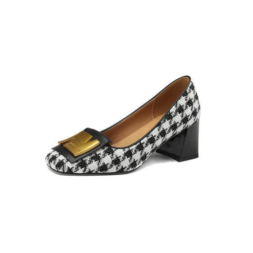 春季新款，爆款网红复古千鸟格单鞋YF-A3076 商品图13