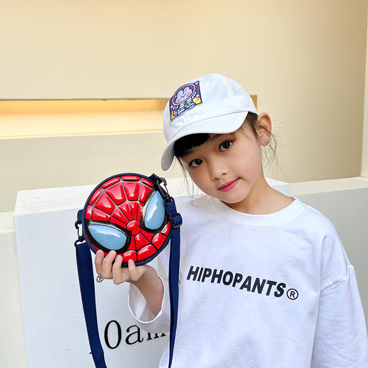 【卡通帅气男孩单肩包】新款儿童零钱包男孩帅气外出配饰小挎包卡通动漫蜘蛛侠小圆包 商品图1