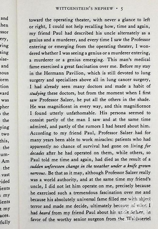 【中商原版】托马斯 伯恩哈德 维特根斯坦的侄子 英文原版 Wittgenstein s Nephew A Friendship Thomas Bernhard 商品图5