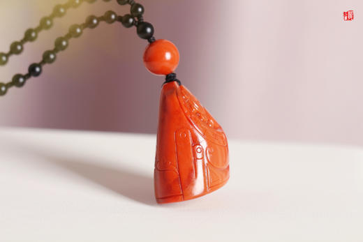 南红精雕【龙凤呈祥】印章吊坠 商品图4