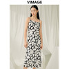 VIMAGE纬漫纪夏季新款印花时尚气质吊带连衣裙V1907506 商品缩略图5