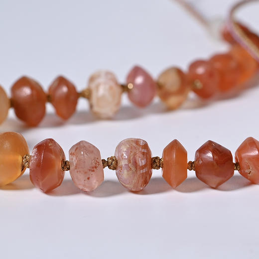 镶蚀红玉髓法恩斯+斑斓红玛瑙项链 商品图3