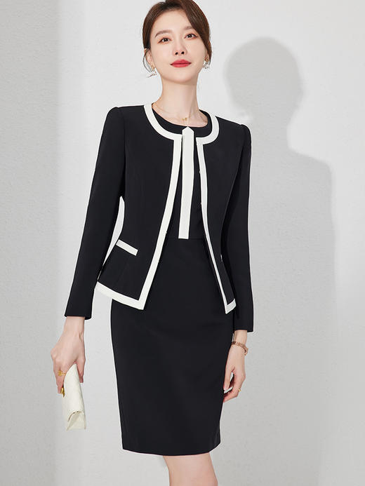 艾尚臣职业装西装套装女春新品气质时尚正装西服高级感工作服套裙 商品图2