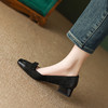 春季新款，复古擦色方头粗跟单鞋YF-A3072 商品缩略图2
