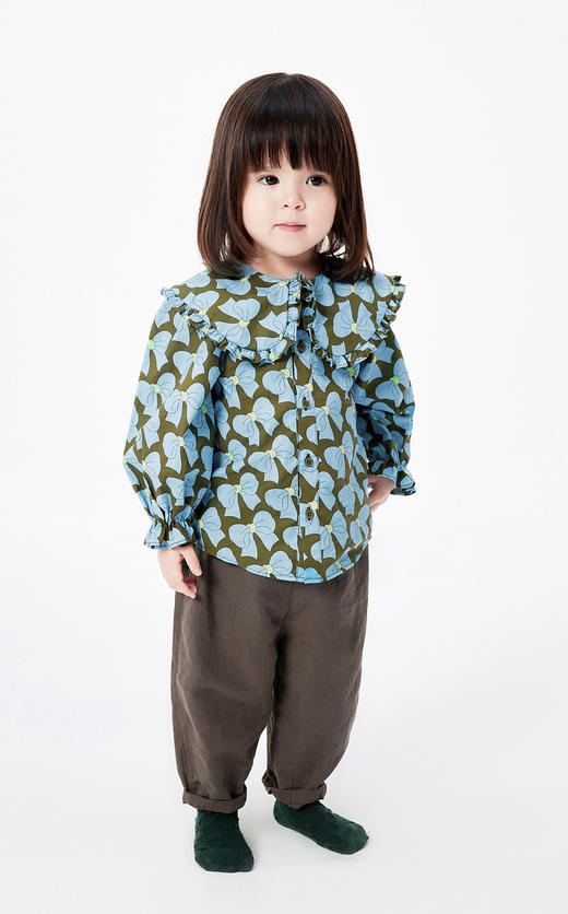 jnby   23年春款   花边翻领小公主长袖衬衣 YN3212050 商品图5