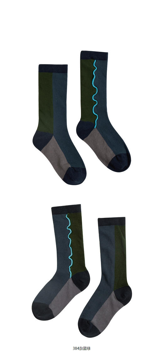 jnby  23年春款  拼色设计吸汗袜子  6N3N14800 商品图6