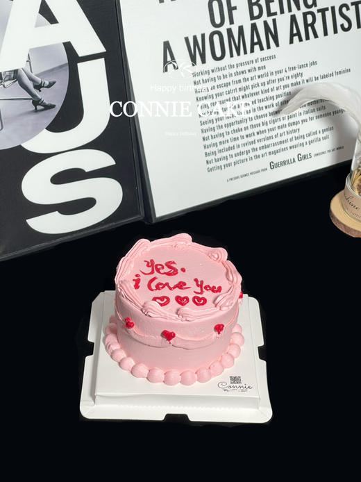 【1391】复古粉色系yes i love you 商品图1