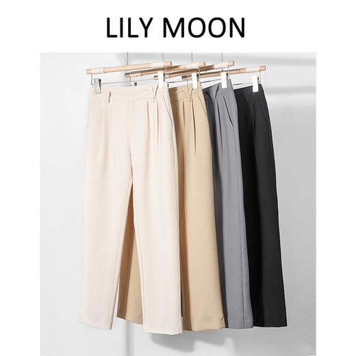 LILY MOON高腰休闲烟管裤 商品图0