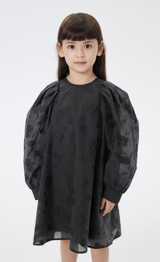 jnby  23年春款  提花袖笼宽松长袖连衣裙  1N3G14150 商品图6