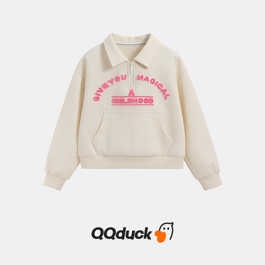 【清仓捡漏】【120-165】【可可鸭】女童春秋款翻领卫衣可可鸭 商品图4