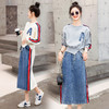 春秋季新款，拼接时尚牛仔套装两件套女装HR-BX2255-1 商品缩略图1