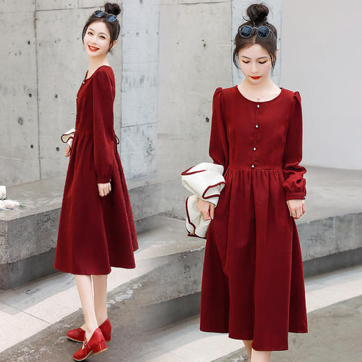 春季新款，马甲两件套气质百搭连衣裙套装HR-BX2258-1 商品图2