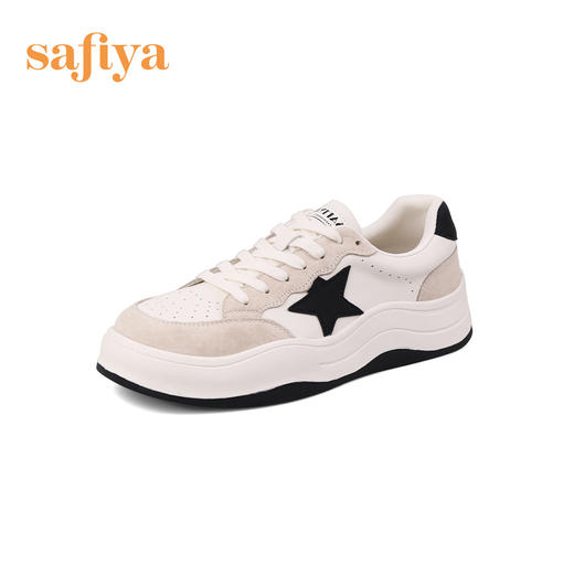 Safiya/索菲娅 潮趣星星波浪底2023年春季新款拼色运动松糕面包大头休闲板鞋 SF31112420 商品图8