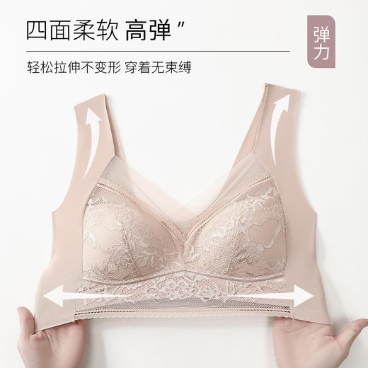 【比没穿还舒服❗️法式无痕内衣】为舒适而生，罩杯一体免穿内衣，蕾丝美背抹胸，一体式固定杯，加肥防走光固定双肩带，女士无痕裹胸大码内衣妈妈母亲节礼物七夕新年礼盒年货礼盒 商品图4