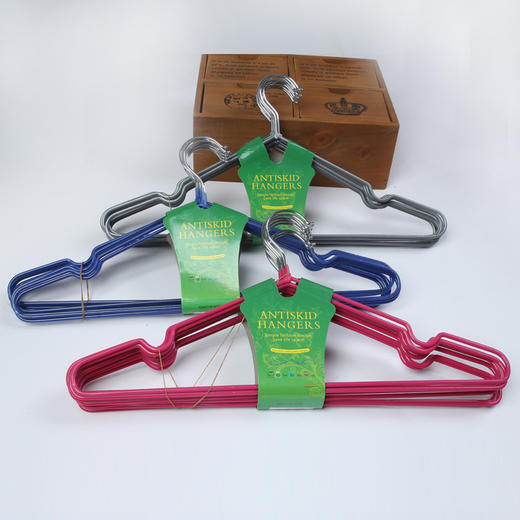 俏妹儿710浸胶防滑衣架 10个装 商品图0