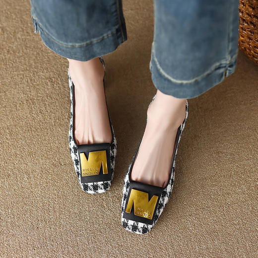 春季新款，爆款网红复古千鸟格单鞋YF-A3076 商品图10