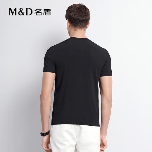 【商场同款】名盾男士圆领短袖夏季黑色印花休闲百搭短袖T恤33501 商品图4