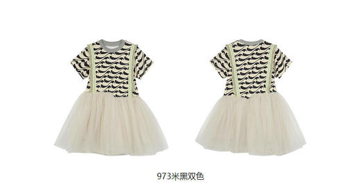 jnby  23年春款  原创图案网纱短袖连衣裙  1N3G14920 商品图10