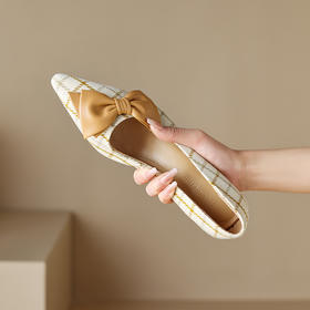 春季新款，尖头蝴蝶结高跟浅口单鞋NX-m1410