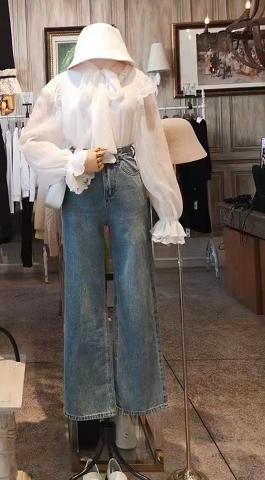 【门店同款】2023年春季肩膀蕾丝衬衫 149687787 商品图0