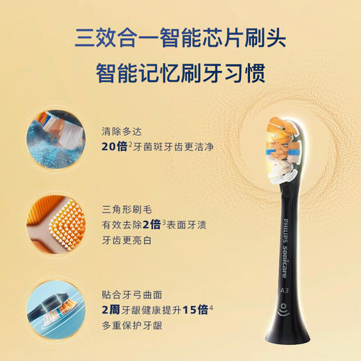 飞利浦(PHILIPS) 电动牙刷钻石AI刷 含皮质充电旅行盒  HX9996/13粉色 商品图5