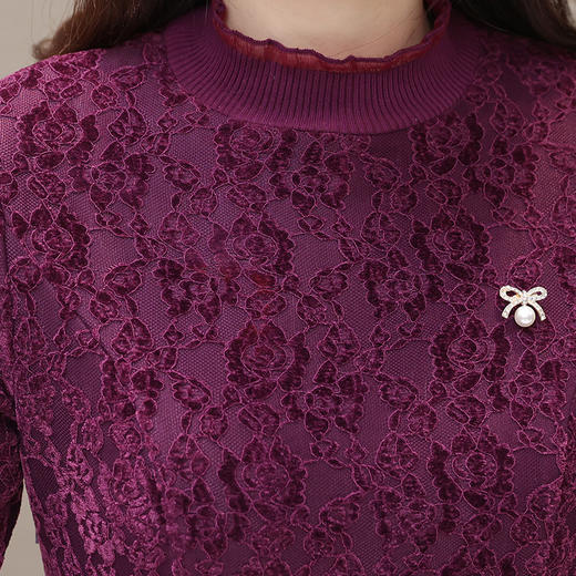 蕾丝时尚气质中长款打底A字裙QYM-SC158 商品图3