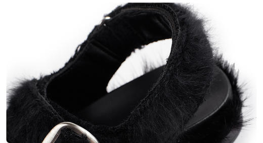 jnby  23年春款  一字扣毛茸茸凉鞋 6N3M12690 商品图6