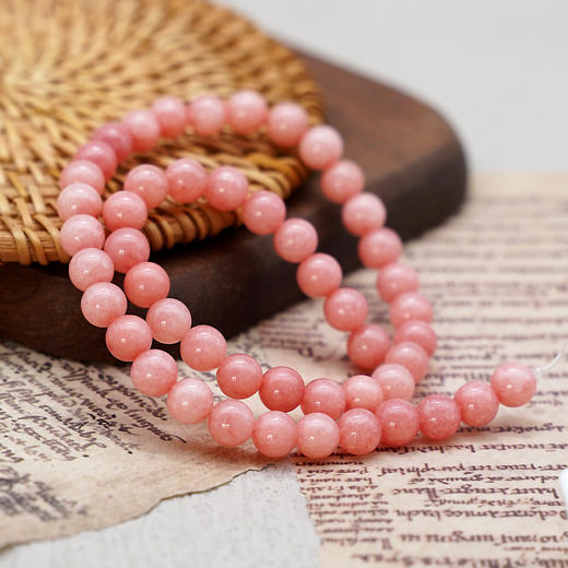 红纹玉髓8mm珠料意卡米诺手串念珠单颗珠子散珠半成品 商品图0