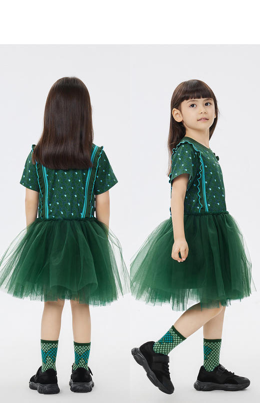 jnby  23年春款  原创图案网纱短袖连衣裙  1N3G14920 商品图7