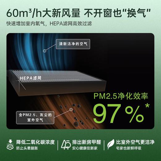 松下新风空调新一级变频冷暖离线语音除菌自清洁壁挂式挂机 杨超越同款醇风系列 【香槟金大1匹】语音智控J9AKR10 商品图1