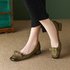 春季新款，复古擦色方头粗跟单鞋YF-A3072 商品缩略图8