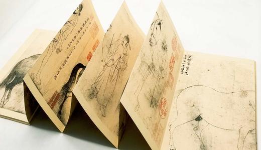 《李公麟 五马图 临韦偃牧放图》，16开，册页装，李公麟绘，四川美术出版社2017年一版一印，定价88，售价35元。 商品图3