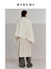 HIDEMI 极简设计感丝巾拼接式精纺羊毛长款风衣 商品缩略图13