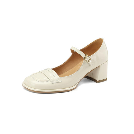 春季新款，复古方头玛丽珍粗跟单鞋YF-A1078 商品图14