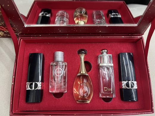 【品牌授权】迪奥口红香水五件套（大红礼盒）情人节礼物 纪念日礼物 商品图0
