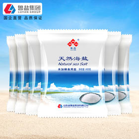 鲁晶（LUJING） 天然海盐无碘海盐抗结剂400g*6袋未加碘食用海盐盐巴