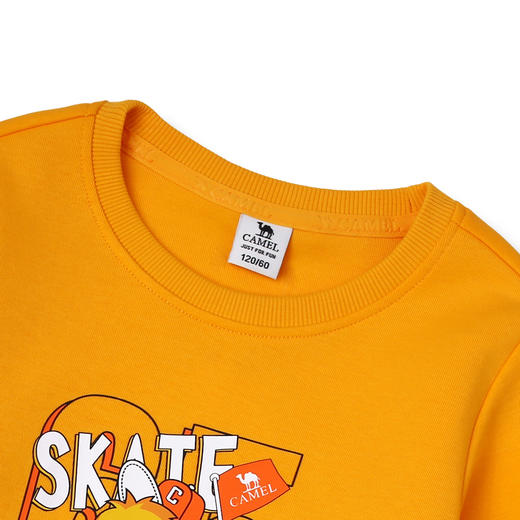 小骆驼儿童卫衣宝宝春装2025新款男女童运动上衣童装长袖儿童T恤 SJ42234300 商品图2