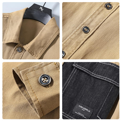 【新款DQ】大依优型大码男士拼接牛仔外套新款牛仔衣青年百搭上衣潮款 商品图2