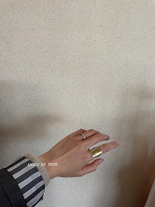 Atelier d'antan 银/黄铜古董糖勺戒指(R050) 商品图1