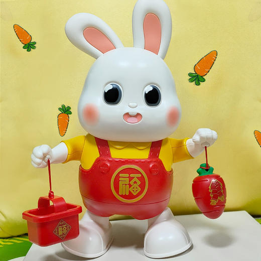 抖音网红会唱歌跳舞机器人小福兔玩具电动摇摆儿童玩具早教 商品图0