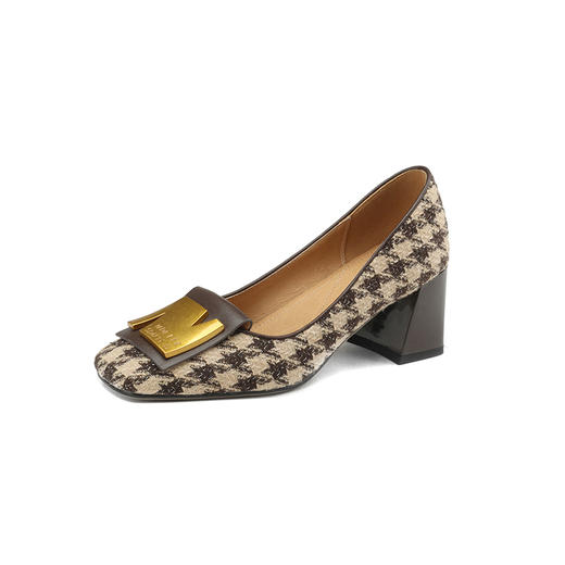 春季新款，爆款网红复古千鸟格单鞋YF-A3076 商品图14